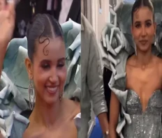 Cannes 2025: Nancy Tyagi Dazzles in Self-Stitched Gown Made with Fabric from Delhi’s Seelampur